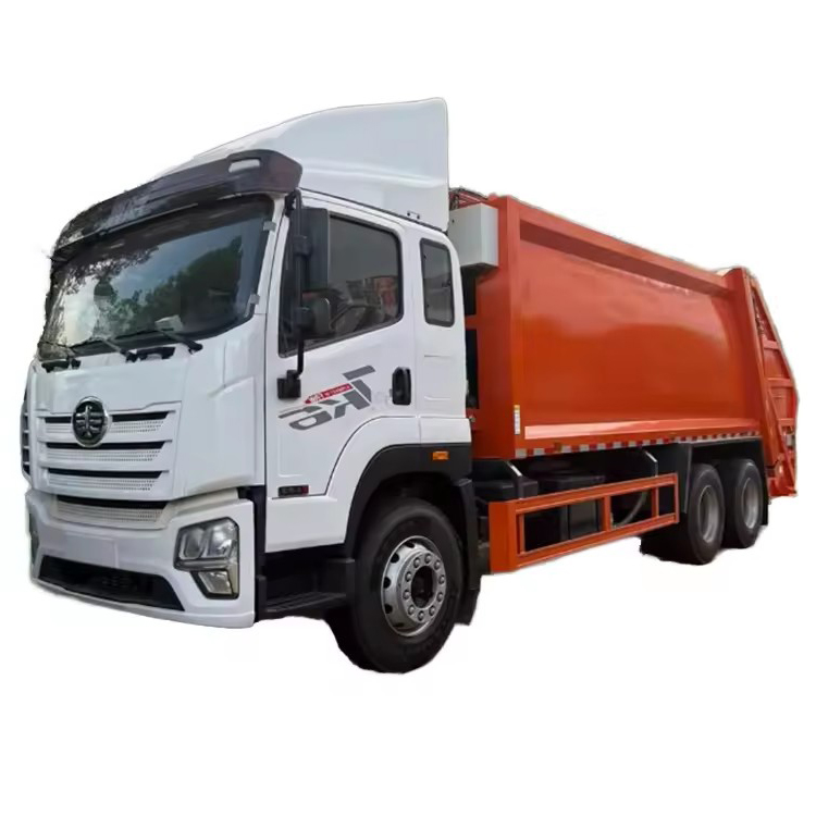 Poderoso Caminh&atilde;o De Lixo De Carga Traseira FAW Jiefang 6x4 Com Tecnologia Avan&ccedil;ada De
