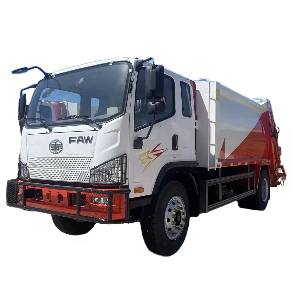 Caminh&atilde;o De Lixo De Compacta&ccedil;&atilde;o FAW 8-12 Toneladas Com Sistema Hidr&aacute;ulic