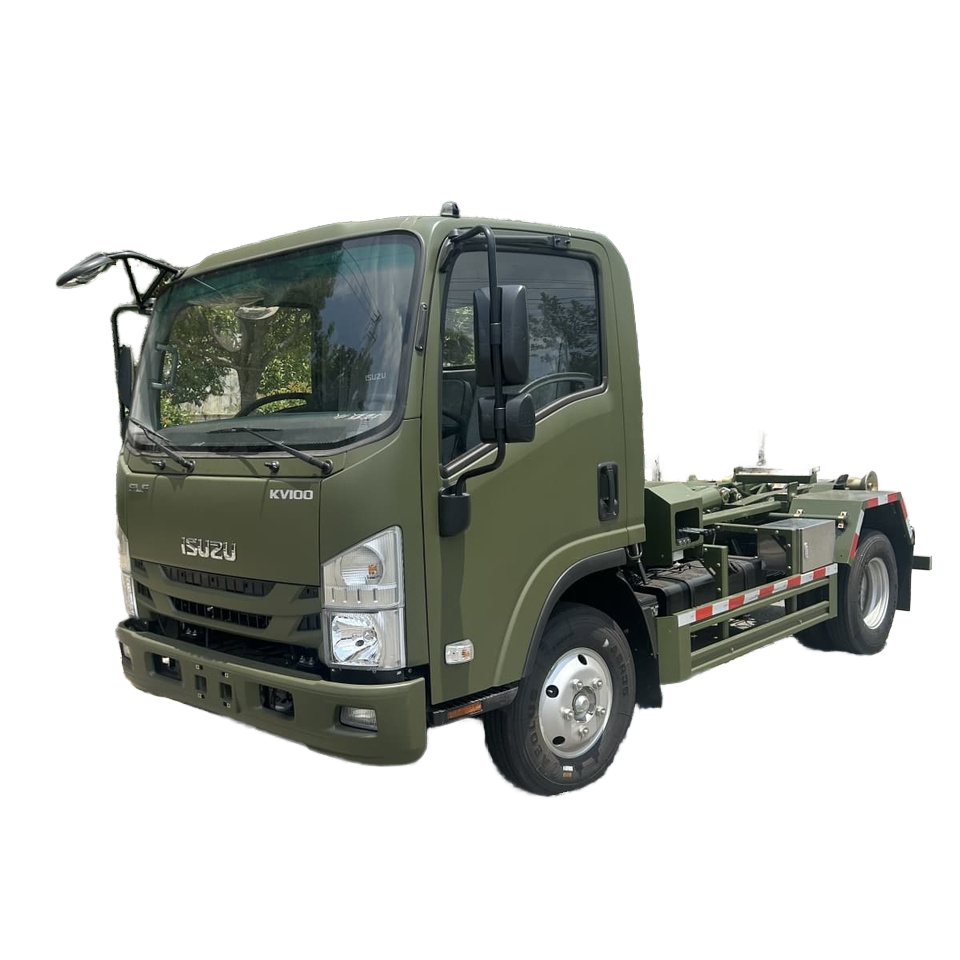 Isuzu Skip Loader Truck 4-6m&sup3;, Sistema De Eleva&ccedil;&atilde;o Do Gancho Para Res&iacute;duos