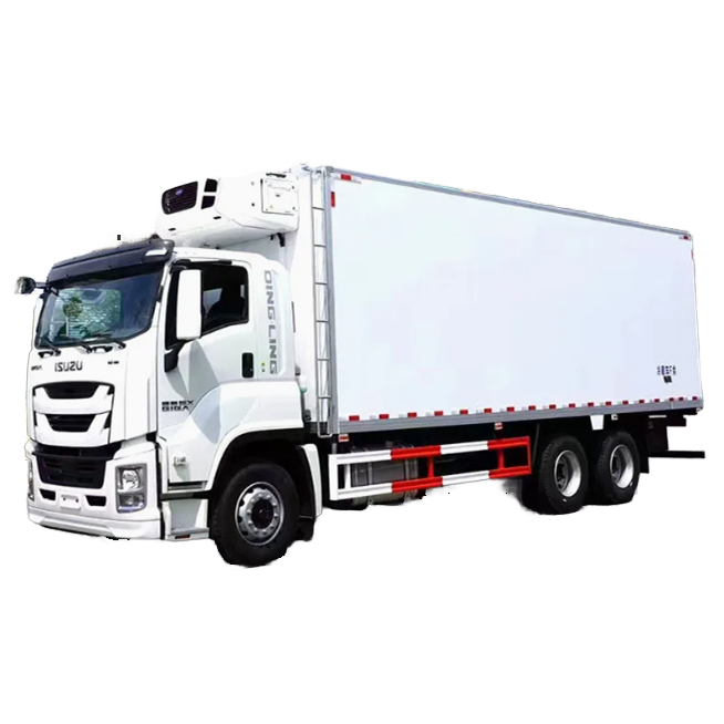 1suzu 6x4 Refrigerated Truck | Transporte Multi-temperatura Para Frutos Do Mar, Carne Congelada E So