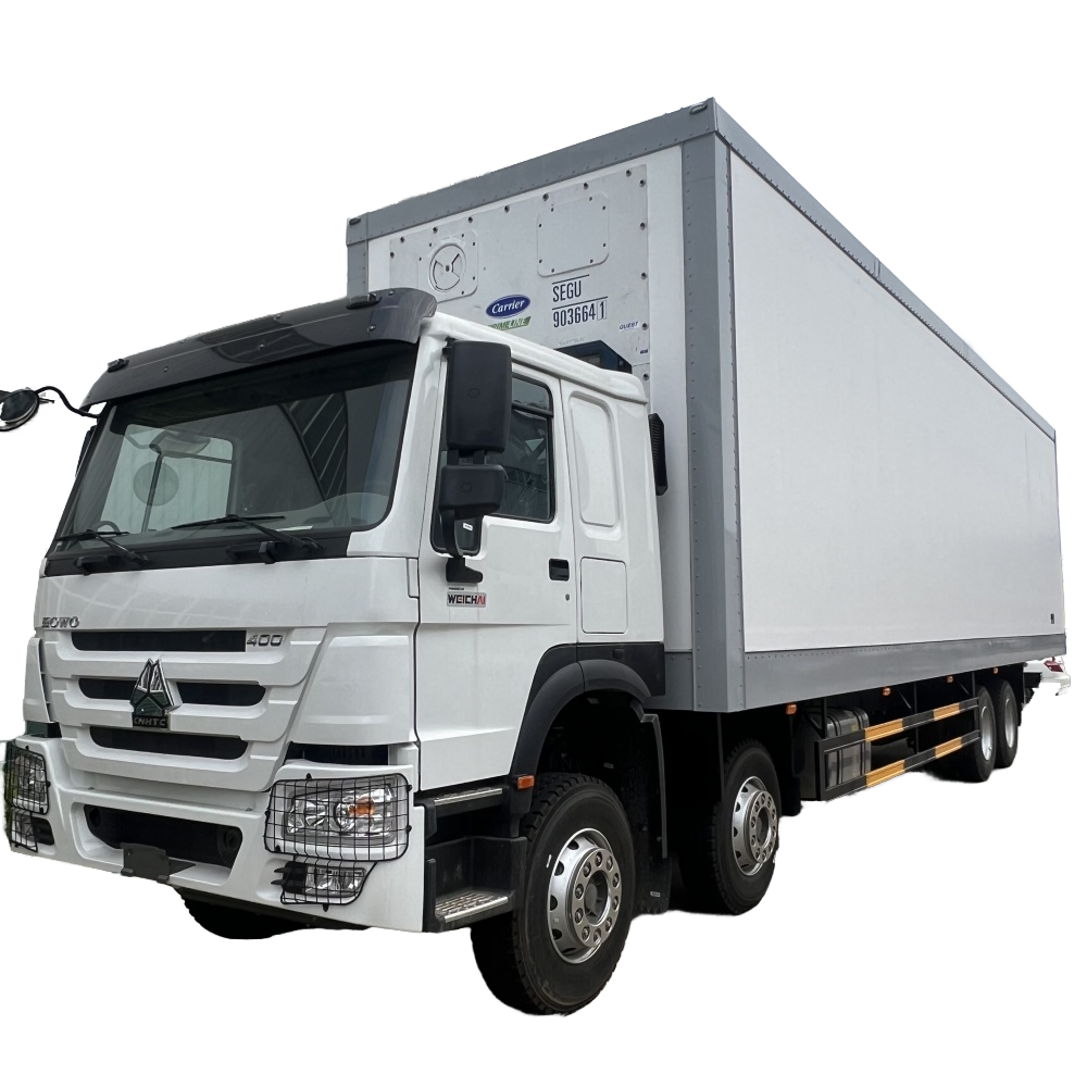HOWO 8x4 Heavy Duty Manual Transmiss&atilde;o Reefer Truck47 Metros C&uacute;bicos Van Refrigerado N
