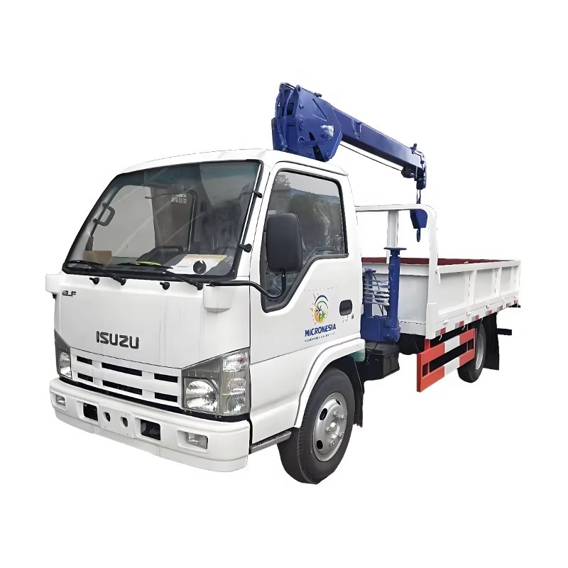 Pre&ccedil;o De F&aacute;brica 1SUZU ELF 100P Pequeno Caminh&atilde;o De Guindaste 4X2 4 Toneladas G