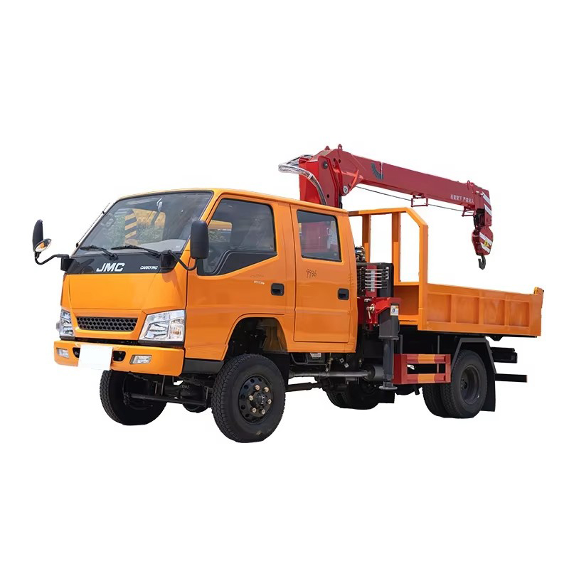 JMC Dupla Linha Cabine Caminh&atilde;o Montado Guindaste 4x4 Pequeno 3Ton Boom Guindaste Caminh&atil
