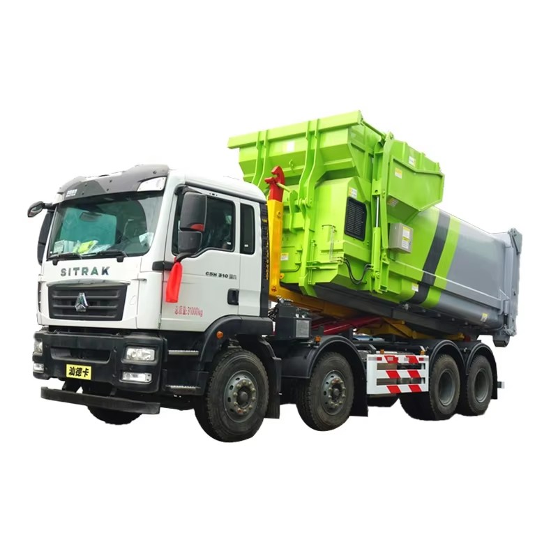 Sinotruk Sitrak 20 Toneladas 25 Toneladas Gancho Elevador Lixo Caminh&atilde;o 8x4 Rolo Pesado Fora 