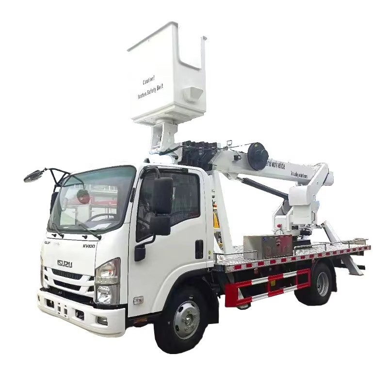1SUZU ELF KV100 Caminh&atilde;o De Plataforma De Trabalho A&eacute;reo 13m Balde Caminh&atilde;o Par