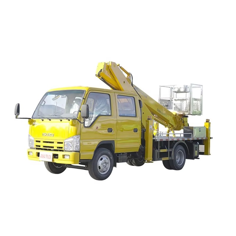 I SUZU ELF Dupla Linha Cabine Elevador A&eacute;reo Balde Caminh&atilde;o 14M 20M Hidr&aacute;ulico 