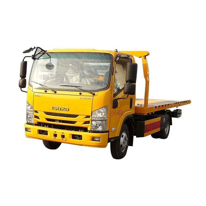1SUZU ELF KV100 Flatbed Wrecker Rebocando Caminh&atilde;o 4x2 Caminh&atilde;o De Resgate De Estrada 
