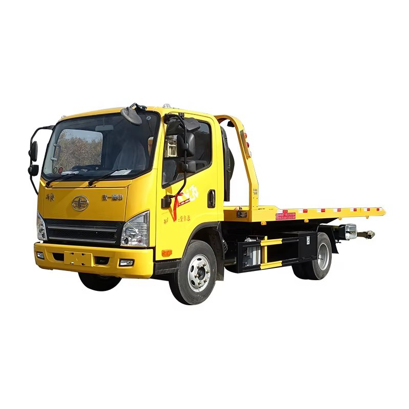 FAW 5 Ton Flatbed Rebocando Truck Wrecker 4x2 Road Wrecker Truck Para Resgate De Ve&iacute;culos