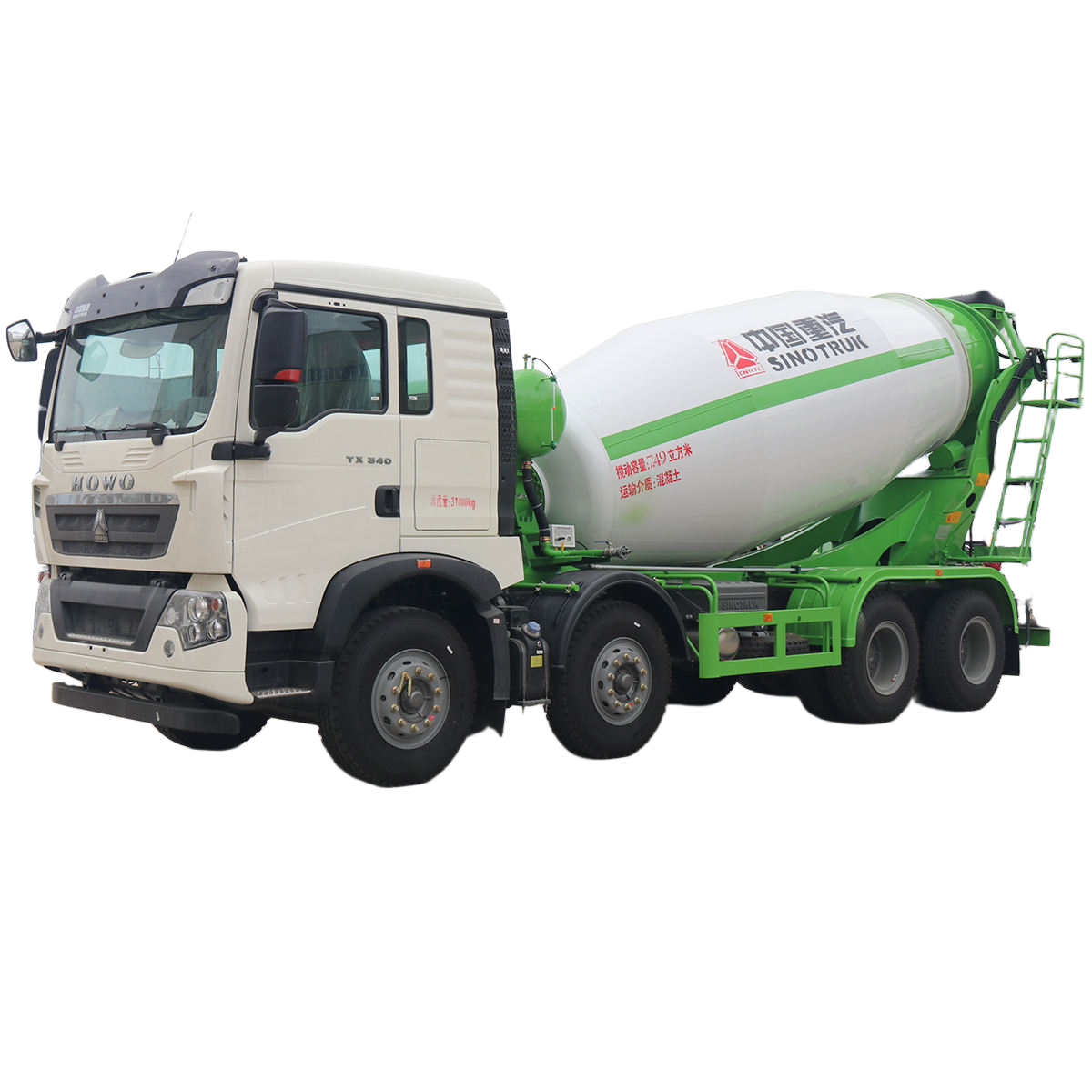 HOWO TX 8x4 12m&sup3; Caminh&atilde;o Misturador De Concreto Misturador De Constru&ccedil;&atilde;o 