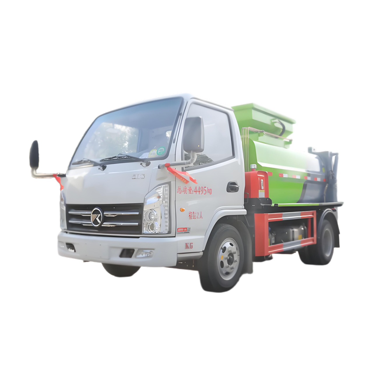 KAMA 5CBM Compact Diesel Food Waste Truck Para Cantinas Escolares E Direc De F&aacute;brica De Resta