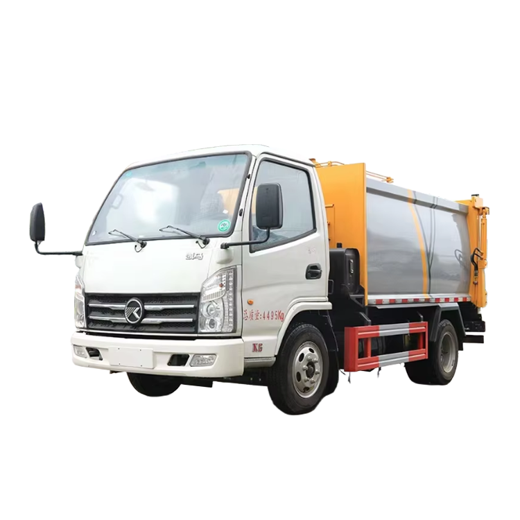 KAMA 3CBM Compacto Diesel Lixo Caminh&atilde;o Motor &agrave; Prova De Vazamento Lado-carregamento C