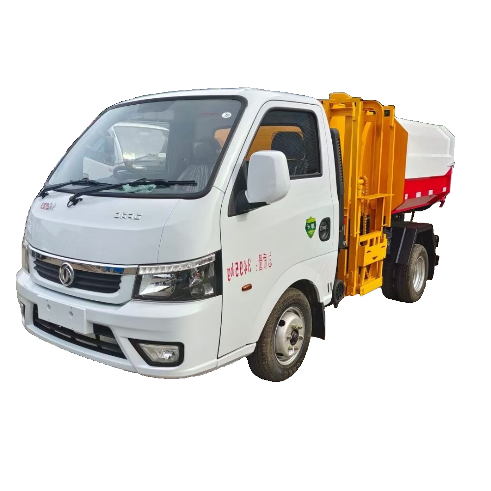 Dongfeng 5CBM Motor Diesel Compacto Lado-carregamento Compress&atilde;o Lixo Caminh&atilde;o Carrega