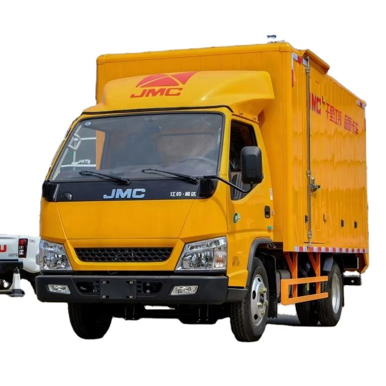 New 4x2 JMC Van Cargo Truck 3-5 Ton Diesel Box Truck Left Steering Light Truck Para Venda