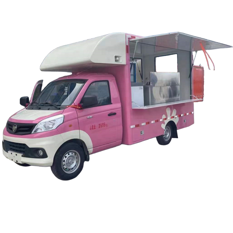 FOTON Chin&ecirc;s 4 * 2 Caminh&atilde;o M&oacute;vel De Comida De Cachorro Quente Com Sorvete