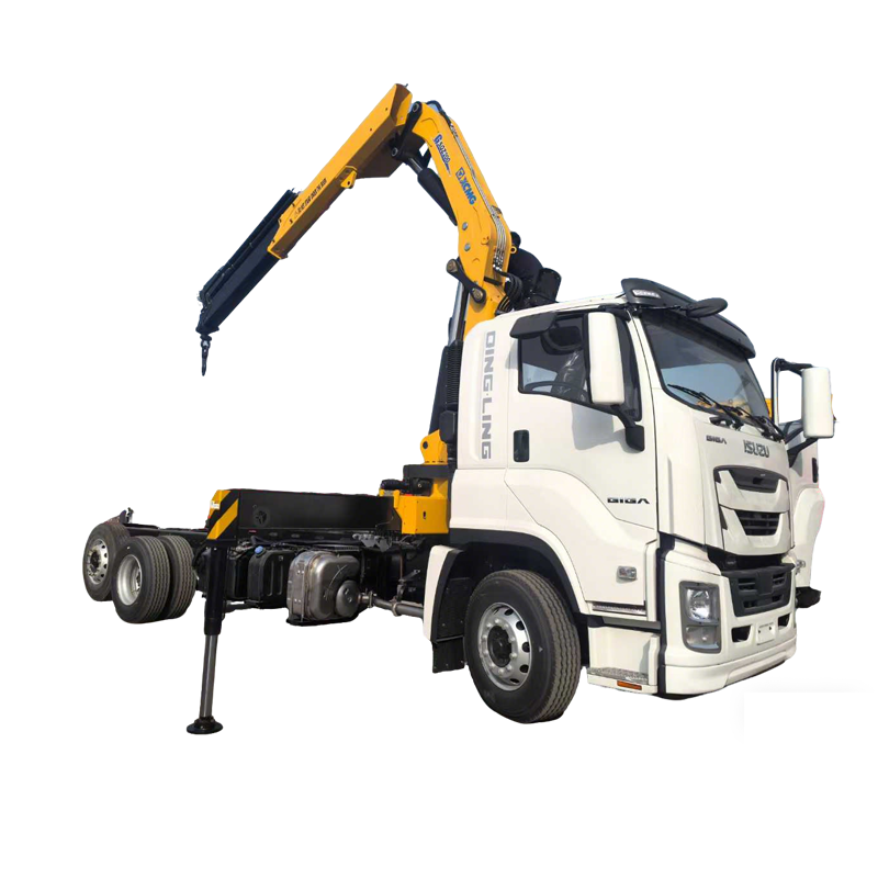 6X2 Isuzu Gigante XCMG G S&eacute;rie 10 Toneladas Guindaste Telesc&oacute;pico De Cinco Se&ccedil;&