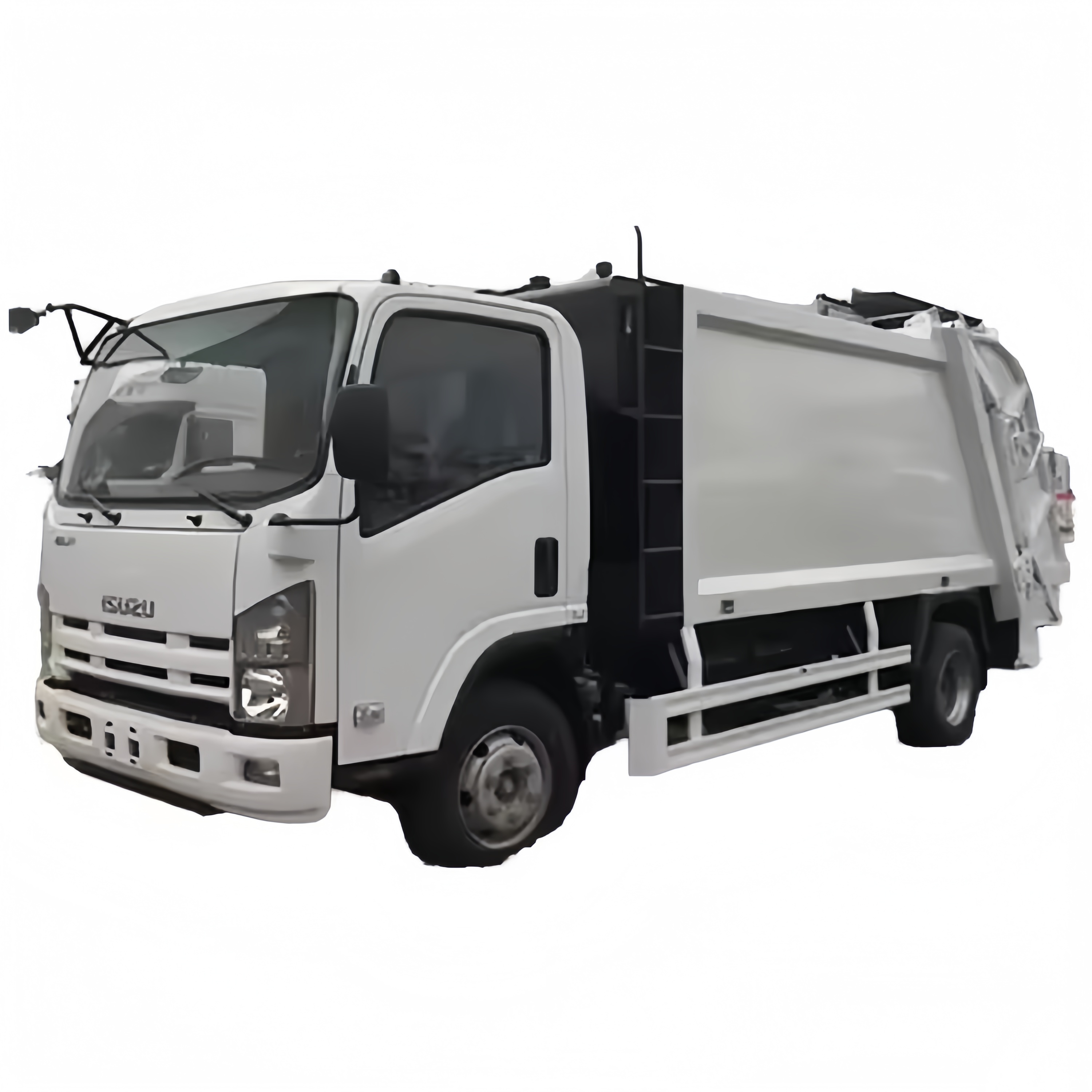 Caminh&atilde;o De Lixo Poderoso Isuzu 8 Metros C&uacute;bicos Com Cont&ecirc;iner De Compacta&ccedi