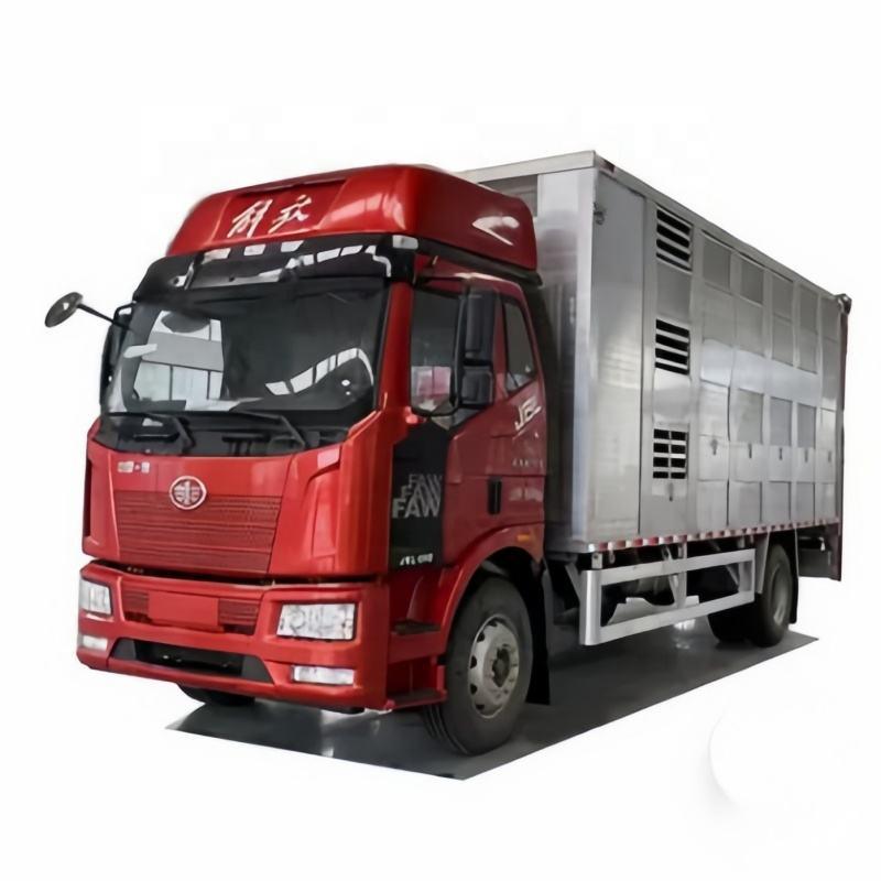 FAW Reboque De Transporte De Gado 4 * 2 4 * 4 6,8 M Caminh&atilde;o De Transporte De Aves De Capoeir